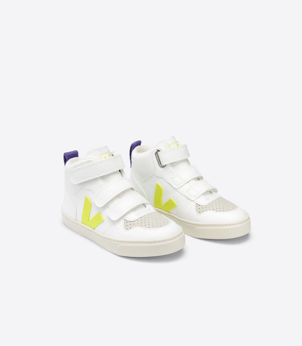 Veja Sneakers Kids - V-10 Mid Cwl - White - 1486KZBFL